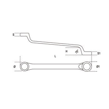 Cờ lê 2 đầu vòng Beta 90 12x13mm Cờ lê 2 đầu vòng Beta 90 12x13mm